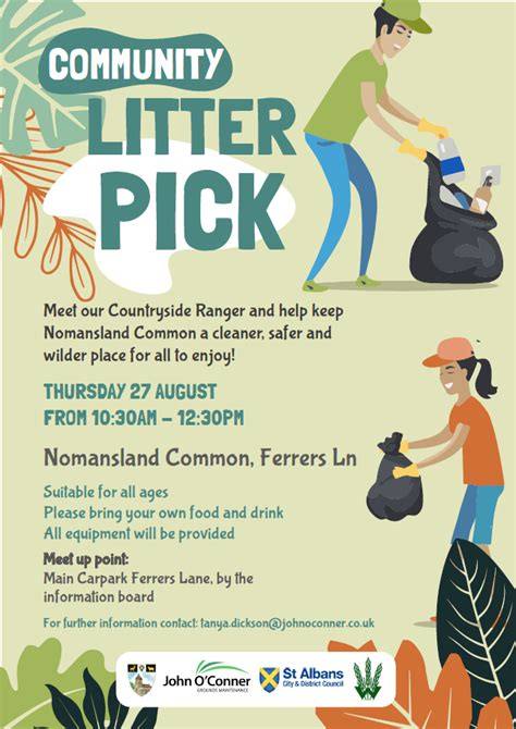 litter pick poster template